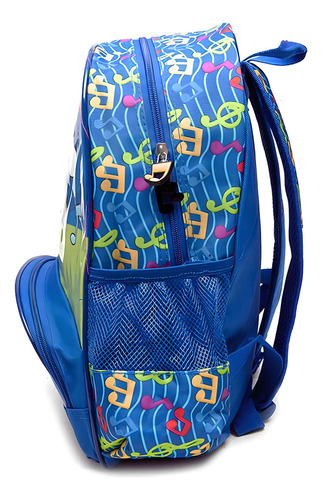 Mochila Escolar Luxcel Doki Feel The Rhythm Música Azul