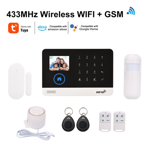 Kit Sistema De Seguridad Alarma Hogar&sensor Wifi Gsm 433mhz