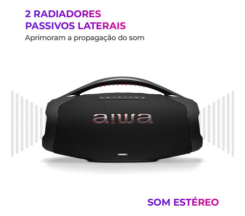 Caixa De Som Aws-bbs-01 Boombox Plus Aiwa