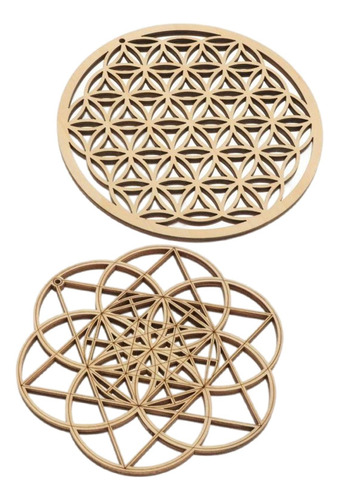 2 Uds Geometría Sagrada Arte De Pared Esculturas Colgantes