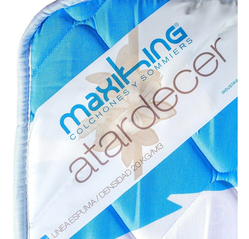 Sommier Y Colchon Maxiking 1 Plaza Infantil Celeste