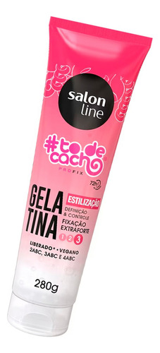Salon Line Gelatina Fijación Extra Fuerte Gel Peinado 280gr