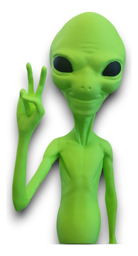 Boneco Et Paul 33cm Alienígena Grande Paz E Amor Decoração