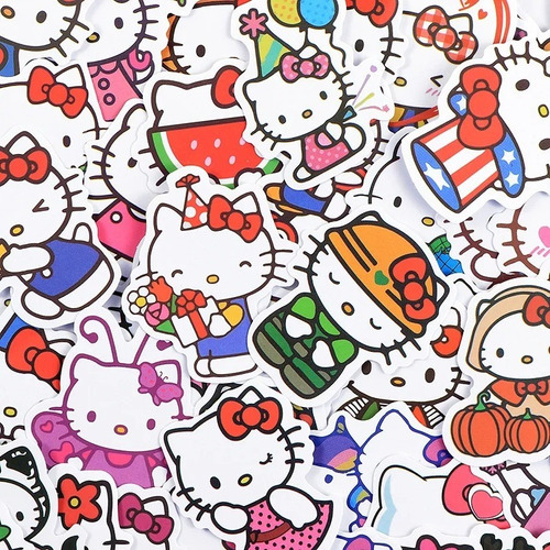 100 Adesivos Decorativos Sanrio Turma Da Hello Kitty