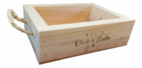Caja Artesanal En Madera-grabado Láser -día De La Madre -ch.
