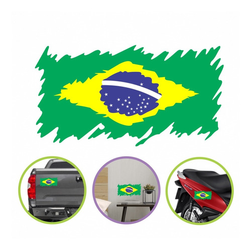 Bandeira Do Brasil Adesivos Para Carro Decoração Hilux Jeep 