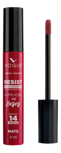 Labial Resist Vogue Apasiaonda 3ml Acabado Mate Color Apasionada