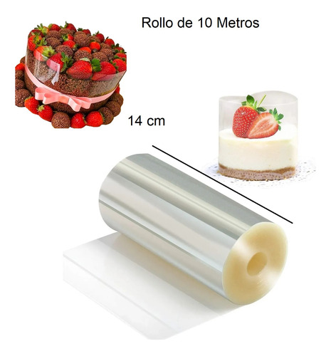 Rollo De Acetato Repostería Fraisier Tsunami Postres 14 Cm