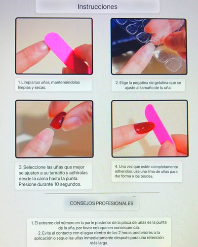 24 Pz Uñas Postizas Lisa Color Vino Bailarina Corta Press On Vino Lisa