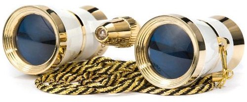 Barska 3x25 Blueline Opera Glass Con Collar, Blanco Perla