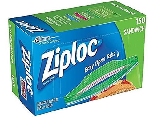 Ziploc - Bolsas Para Sandwich 150 Bolsas X 2 = 300 Bolsas