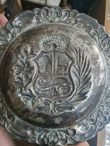 Plato Peruano Plateado En Plata 925 C 34075 Plateado (Usado)