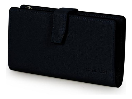 2 Billeteras De Mujer Vesta Negra Y Azul Carven