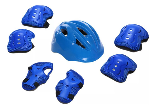 Set Casco Protección Niños Rodilleras Coderas Patinaje Bike