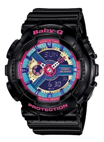 Reloj Casio Ba-112 Babyg | Oficial | Color De La Correa Negro Color Del Bisel Negro