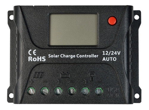 Controlador De Carga Solar Pwm Srne Hp2410 10a 12/24v