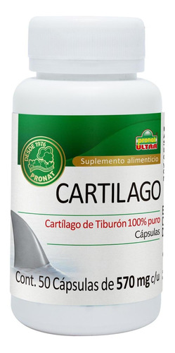 Cartílago De Tiburón 50 Cápsulas Pronat 100% Puro