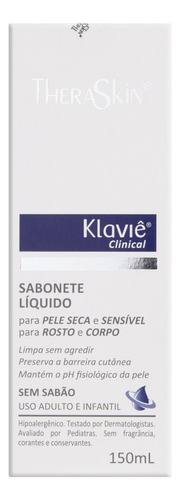 Sabonete Líquido TheraSkin Klaviê Clinical Caixa 150ml