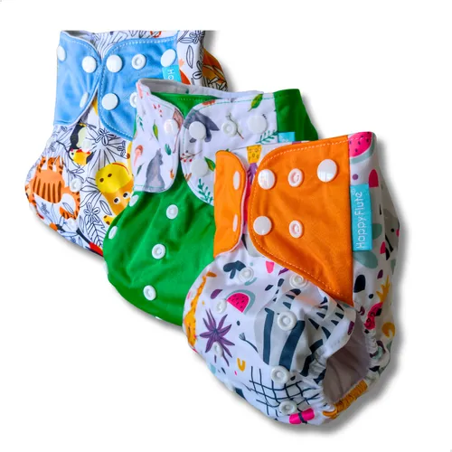 comprar Kit 3 Fralda Ecológica Reutilizável + 3 Absorvente 6 camadas. Tamanho Único Menino