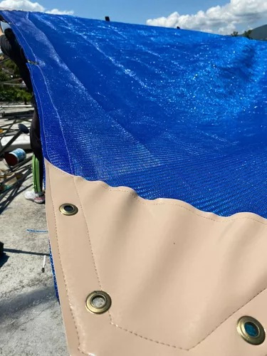 Malla Sombra 3x4 Azul Reforzada 90% Lista Para Colocar