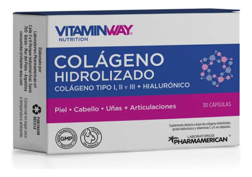 Vitamin Way Colageno Hidrolizado 1,2 Y 3 + Acido Hialurónico