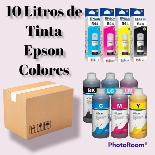 Imagen 1 de 2 de Tinta Epson & Hp Universal 10 Litross Solo Colores