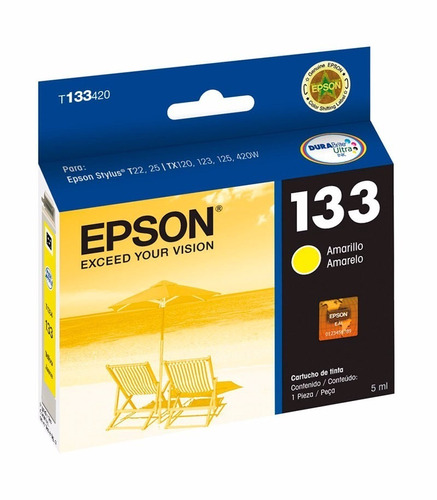 Cartuchos Epson T25 Tx125 Tx135 Amarillo Original Backup.uy