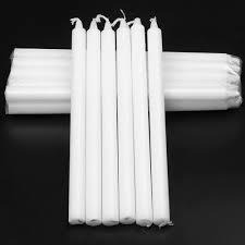 Velas Blancas Número 4. Pack X 10 Unidades 