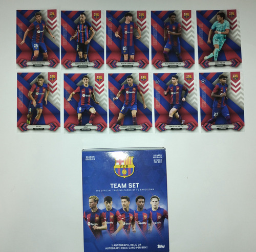 Tarjetas Barcelona Set Completo 50/50 Messi, Yamal Rookie C (Usado)