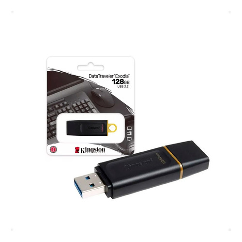 Pendrive 128gb Usb 3.2 Gen 1 Kingston Exodia Negro - Otec