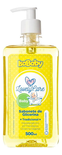 Sabonete Líquido Glicerina Baby Lovely Care Isababy 500ml