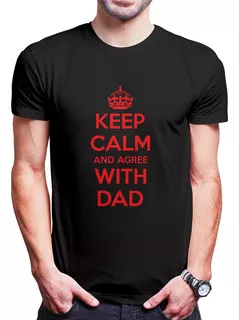 Polo Varon Keep Calm And Agree With Dad (d1117 Boleto.store)