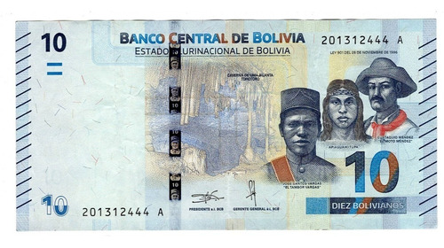 Bolivia - Billete 10 Bolivianos - 201312444 A