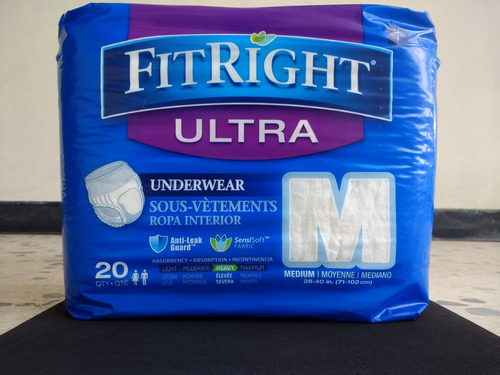 Pañales De Adultos Fitright Ultra, Talla: M (paquete 20 Uds)