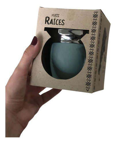 Mate Termico Estilo Pampa Azul Claro Lisa