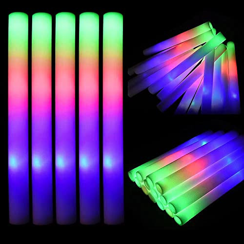 Glow Sticks Bulk 30pcs Foam Glow Sticks Led Light Up St...