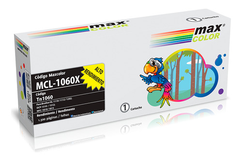 Toner Tn1060 Para Brother Hl110/1112 Dc1512 Mfc1810 1500 Pag