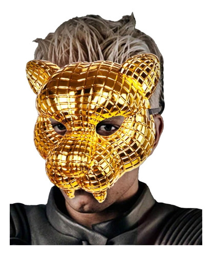 Máscara Round 6 Vip Tigre Dourada Plástico Unidade