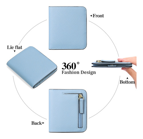 Cartera Pequeña Para Mujer Con Bloques Rfid, Monedero Pequeñ