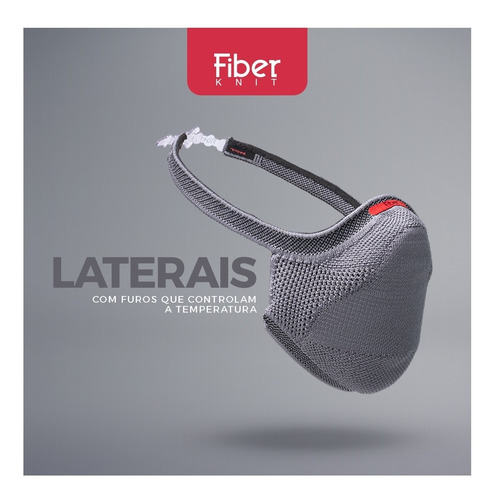 Imagem 7 de 8 de Máscara De Proteção Fiber Knit 3d Infantil Com 1 Refil Tam P