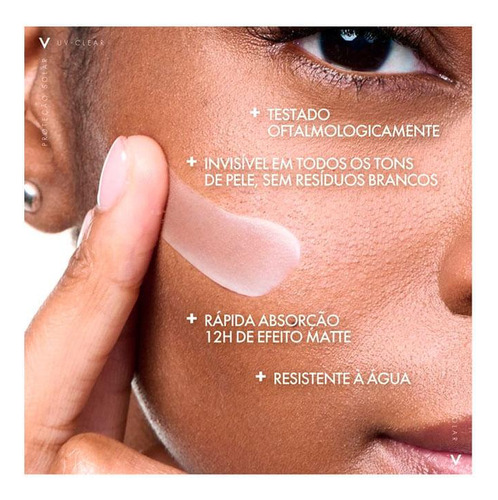 Protetor Vichy Uv-clear Antioleosidade Fps60 Sem Cor 40g