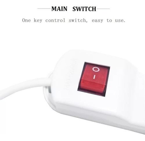 Alargador Zapatilla Con Switch 7 Posiciones 5 Metros/ 009033