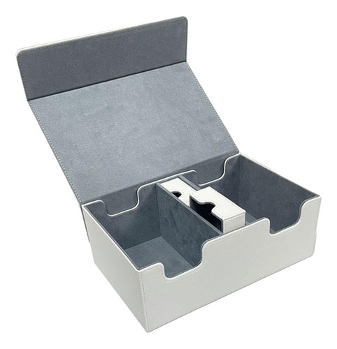 Caja De Baraja De Cartas De Cuero Pu, Duradera, Blanco