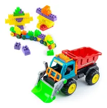 Comprar Kit X2: Armotodo 72 Bloques y Volqueta Retroexcavadora, Juego Educativo para Desarrollar Creatividad y Habilidades Motoras, Energy Plus.