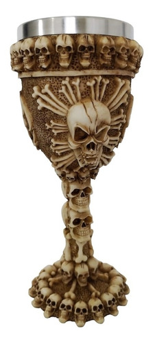 Copa De Vino Cáliz Calavera Medieval Acero Inoxidable 