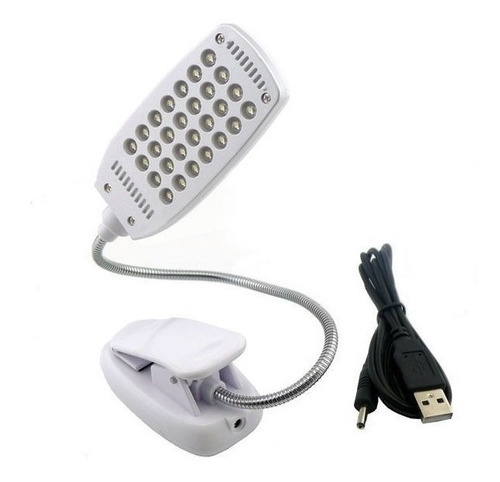 Imagen 3 de 7 de Luz Led Lectura Libro Atril Partitura Consola Clip Usb Pilas