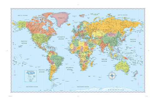 ¿mapa Mural Mundial De Rand Mcnally Signature Edition? Lami
