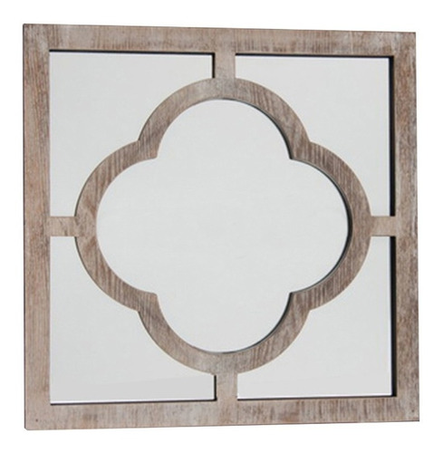 Espejo Diseño Flor 40x40cm Madera