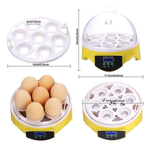 Mini Incubadora Automática Barata Pequena E Barata 7 Ovos