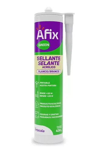 Sellante Acrílico Multiusos Afix 300 Gr